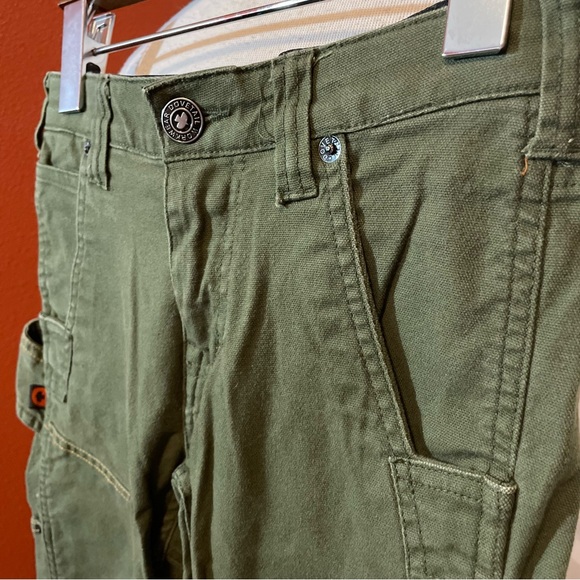 Dovetail Workwear Women’s The Maven Green Slim Double Knee Utility Work Pants - Picture 3 of 5